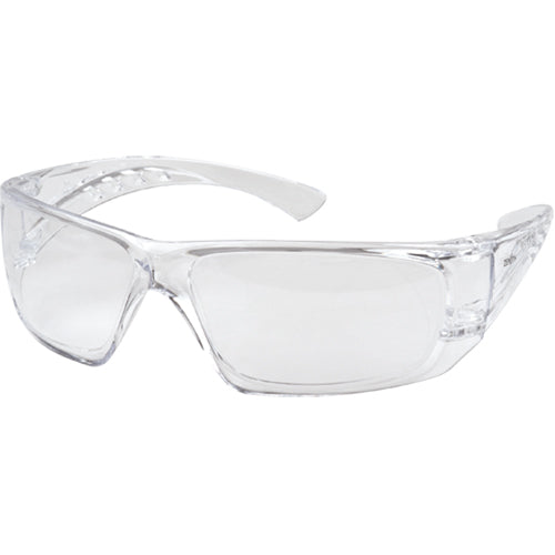 Impact-Resistant Polycarbonate Safety Glasses, Clear Wraparound